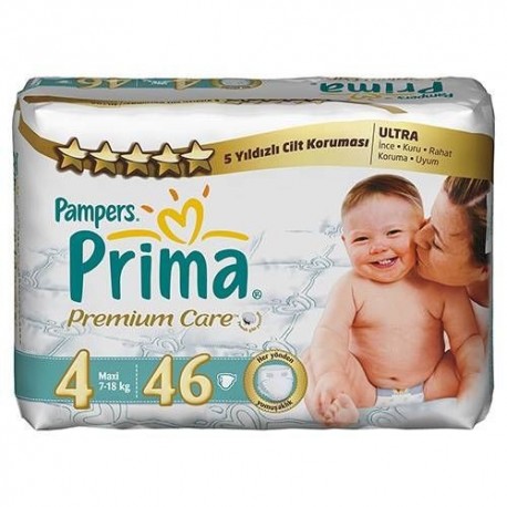 Prima Premium Care Maxi 4 Numara 46'lı Bebek Bezi :